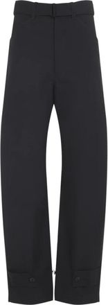 Christophe Lemaire Curved Tailored Pants - Dames - Straight fit broeken - Grijs - XS - Katoen - Broeken