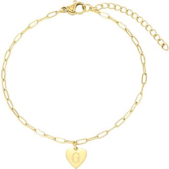 Adornia Initial Chain Bracelet in Gold-G at Nordstrom Rack