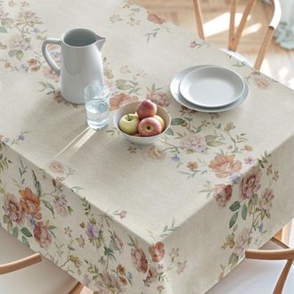 Mint Mantel antimanchas de algod&oacute;n y lino 155x155 cm
