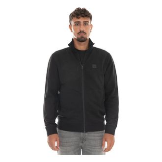 HUGO BOSS Zestart Full-Zip Sweatshirt - Heren - Vesten met rits - Zwart - L - Katoen - Hoodies & sweatvesten