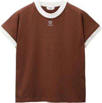 Versace Hombre, Camisetas, Marr&oacute;n, Talla: L