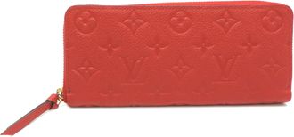 Louis Vuitton Red Color Sacrlet Monogram Empreinte Long Wallet (Bi-Fold) (Pre-Owned)