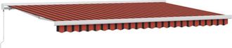 vidaXL Vidaxl - Toldo Retr&aacute;ctil Naranja, Marr&oacute;n 500 X 300 Cm Tela, Metal