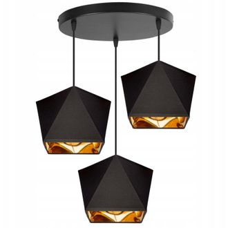 OEM L&aacute;mpara Colgante De Techo Led Con Centro Dorado De Diamante