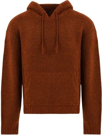 Daily Paper Clothing Sudadera con Capucha Oversize Orbit Knit - Sweatshirts & Hoodies - Hombre - Marr&oacute;n - XL