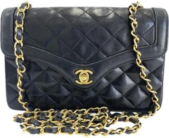 Chanel Pre-owned Vintage Shoulder Bag - Dames - Vintage Schoudertas - Zwart - ONE Size - Leer - Vintage