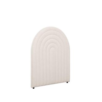 Klast Cabecero individual de tela beige 107 cm x 125 cm