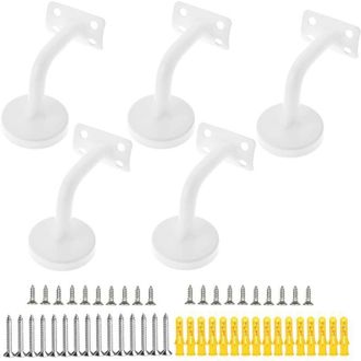 OEM Soporte Para Pasamanos, 5 Soportes De Acero Inoxidable Para Pasamanos, Montaje En Pared, Para Escaleras (blanco) -crezuo