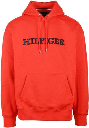 Tommy Hilfiger Red Cotton Polyester Men Hoodie