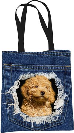 Bang Tidy Clothing Cockapoo Gifts for Dog Lovers - Womens Polyester Tote Bag, 38 x 42 cm (14.96 x 16.53), 10 Litre Capacity, HD Digital Print, Multi Use, Unique Designs,
