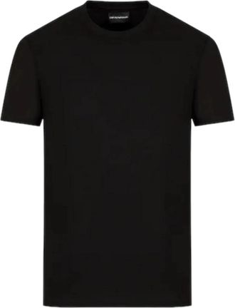 Emporio Armani Zwarte korte mouw T-shirt 8N1Td 21Jgyz 0022 - Heren - T-shirts - Zwart - L - Tops