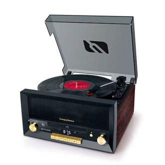 Muse Tocadiscos Est&eacute;reo De 3 Velocidades/cd/usb 33/45/78t - Mt112w - Muse