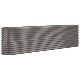 vidaXL Vidaxl - Jardinera Arriate Acero Galvanizado Gris 260x40x68 Cm