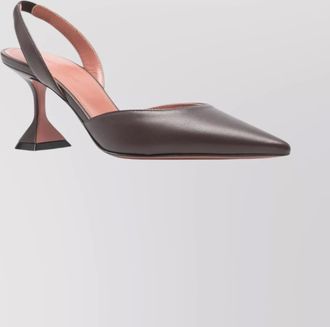 Amina Muaddi leather slingback pumps sculptural heel