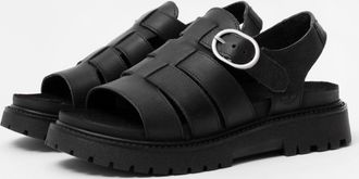 Timberland Clairemont Way Womens Fisherman Sandals - Black Leather - Size UK 6