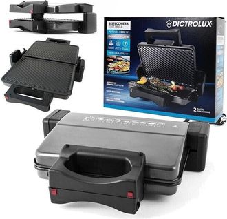 Trade Shop Trade Shop - Piastra Da Cucina Elettrica 2000w Con Doppia Piastra Antiaderente In Alluminio