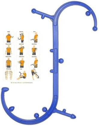 OEM Masseur Trigger Point - 11 Botones Con 3 Regulables - Acero Inoxidable Y Polietileno Reforzado - Para Espalda Cuello Y Hombros - 1 Unidad