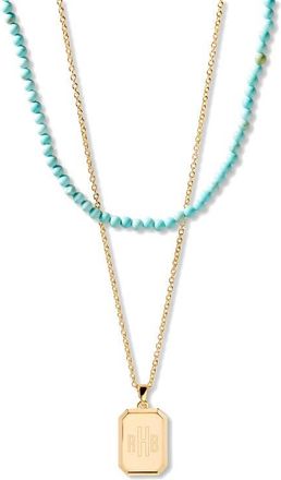 Brook & York Willow Turquoise Layering Set of 2 Necklaces in Gold at Nordstrom