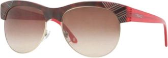 Versace Red Half Rim Sunglasses