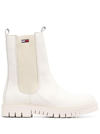 Tommy Jeans leather Chelsea boots - Neutrals