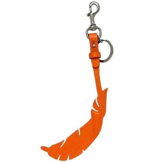 Gucci Vintage, unisex, Oranje, ONE Size, Leer, Pre-owned Keyring
