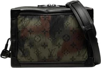 Louis Vuitton Vintage, unisex, Groen, ONE Size, Nylon, Pre-owned Camouflage Soft Trunk