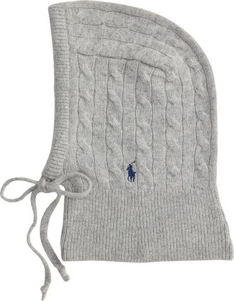 Polo Ralph Lauren Kasjmier Kabel Gebreide Muts - unisex - Hoeden - Grijs - ONE Size - Kasjmier - Accessoires