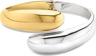 Ross-Simons Silver and 14kt Gold-Plated Bypass Bracelet