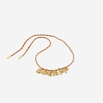 Sorbet Island Fabric And Metal Necklace