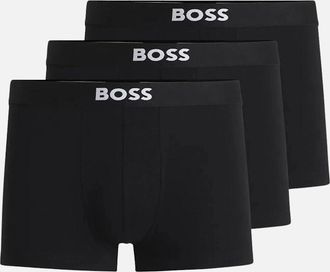 HUGO BOSS Mens 3-Pack Icon Boxer Trunks, Black - Size: 35/34/32