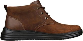 Skechers Stijlvolle Yermo Schoenen voor Mannen - Heren - Veterlaarzen - Bruin - 40 EU - Schoenen