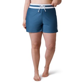Free Country Womens Plus Size Drawstring Swim Short