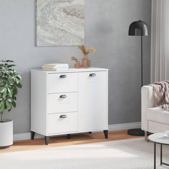 Berkfield Home Sideboard VIKEN White 80x40x80 cm Engineered Wood | Size: 80 x 40 x 80 cm