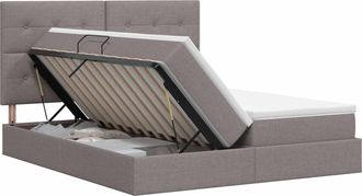 vidaXL Cama Con Almacenamiento Con Cabecera Topo 180 X 200 Cm Tela Vidaxl