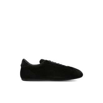 Dolce & Gabbana Schoenen, Dames, Zwart, 39 1/2 EU, Leer, Suede Sneakers