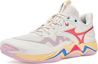 Mizuno Wave Momentum 4 Elite Cross Training Shoes Pristine/High Risk Red : Mens 10.5 - Womens 12 Medium, Synthetic