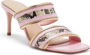 Cinq &agrave; Sept Rosalie Slide Sandal in Venus Pink/Gold at Nordstrom Rack, Size 8.5Us / 38.5Eu
