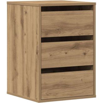 vidaXL Cassettiera Angolare Rovere Artigianale 40x41x58cm Multistrato vidaXL