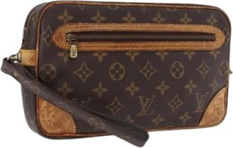 Louis Vuitton Pre-owned Vintage Monogram Clutch - Dames - Vintage Clutch - Bruin - ONE Size - Leer - Vintage