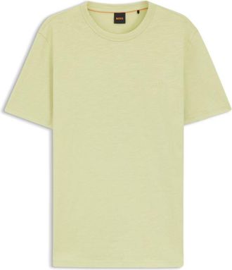BOSS Slub-cotton T-shirt with logo detail