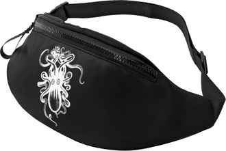 Generic Kraken Rum Octo Pus Waist Pack Belt Bag Unisex Bumbags For Running Marathon Walking 14X35Cm