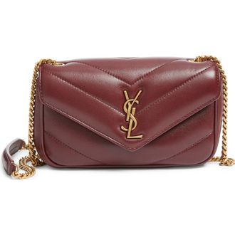 Saint Laurent Toy Loulou Quilted Leather Shoulder Bag in Rouge Cabernet at Nordstrom