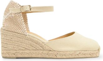 Castaner Carol Espadrille - Dames - Sleehakken - Beige - 37 EU - Katoen - Schoenen