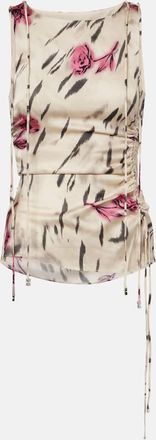Ganni Top in raso con stampa floreale