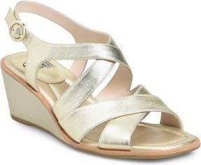 Söfft Gigi Slingback Wedge Sandal in Platino at Nordstrom Rack, Size 6.5