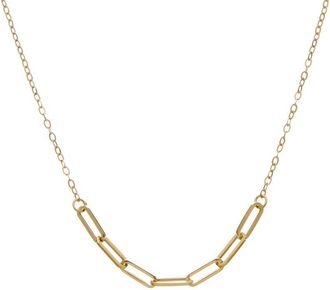 Italian Gold, Inc 10K 3.2Mm Paperclip Fancy Necklace