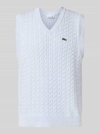 Lacoste Regular Fit Pullunder aus Baumwoll-Mix in Hellblau, Gr&ouml;&szlig;e XXXL