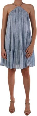 Michael Kors Ms 4827Ndls Korte Jurk - Dames - Korte kleedjes - Blauw - S - Kleedjes