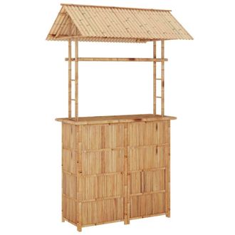 Berkfield Home Durable 3 Piece Bar Set Bamboo in Brown