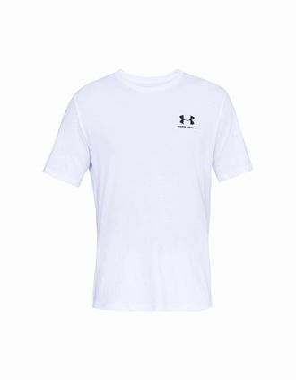 Under Armour Mens Under Armour Mens Sportstyle Short-Sleeved T-Shirt - Multi/White - Size: 44
